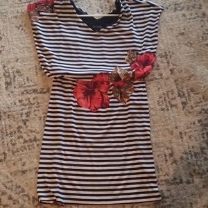 Striped and floral dress Size 10